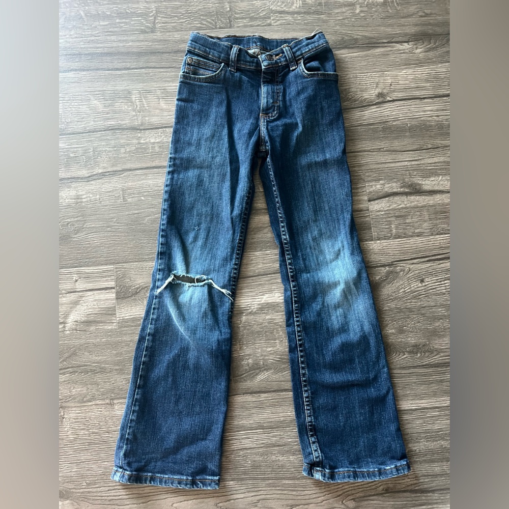 Unique boy size 10 jeans. Elastic string inside to make waist tighter.